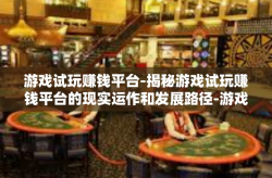 游戏试玩赚钱平台-揭秘游戏试玩赚钱平台的现实运作和发展路径-游戏试玩赚钱平台