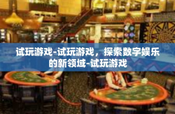 试玩游戏-试玩游戏，探索数字娱乐的新领域-试玩游戏